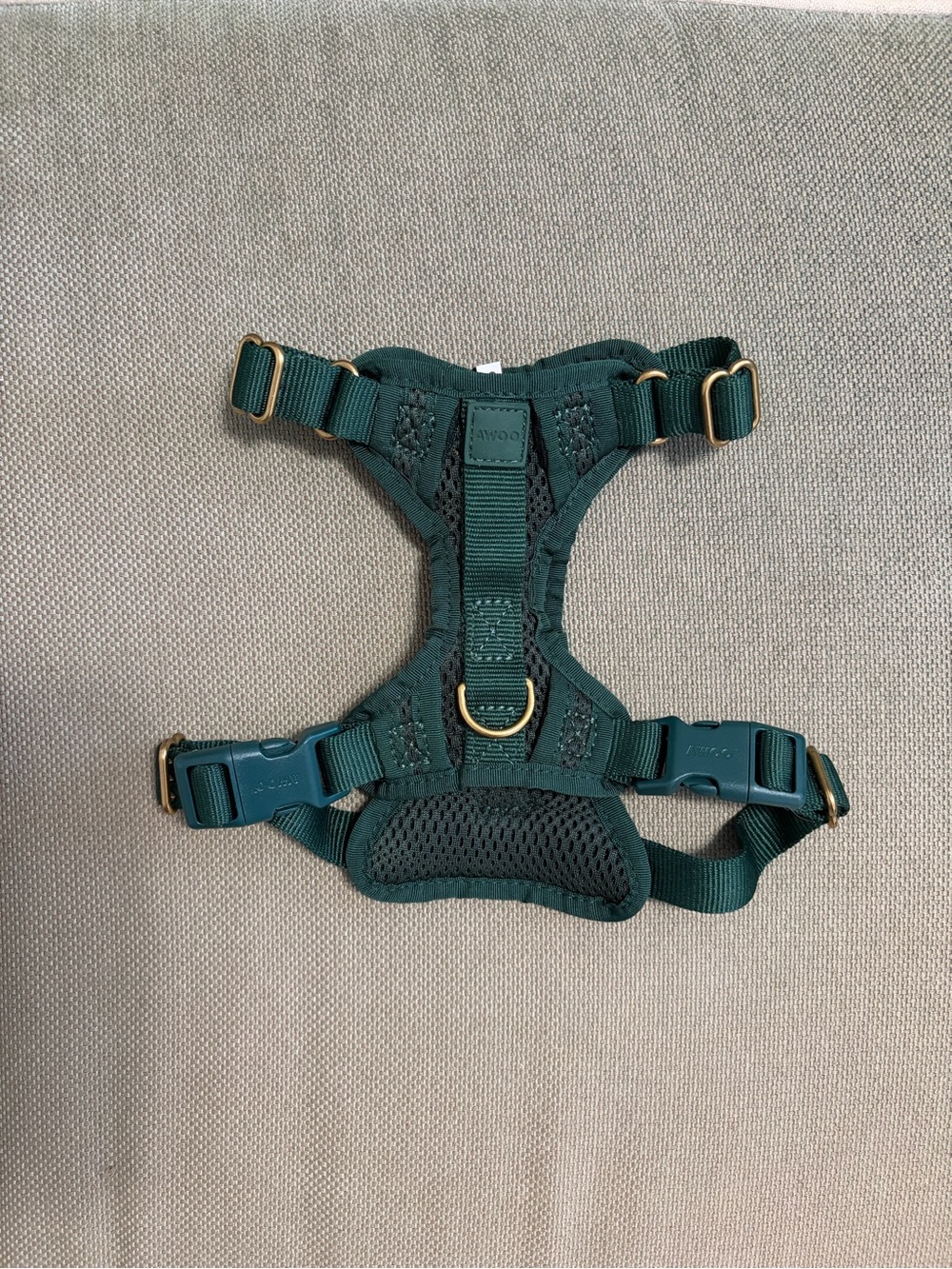 Small Green Dog Harness with Breathable Mesh (Awoo brand)